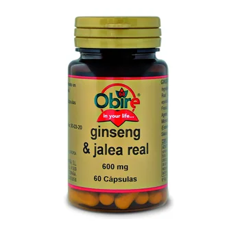 Ženšenis & Royal Jelly 600 mg. 60 kapsulių | Obire